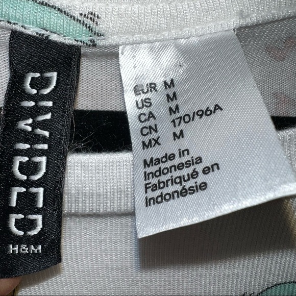 H&M Divided Novelty starfish Print Vacation Beach Themed Short Sleeve T-shirt M - Picture 7 of 8